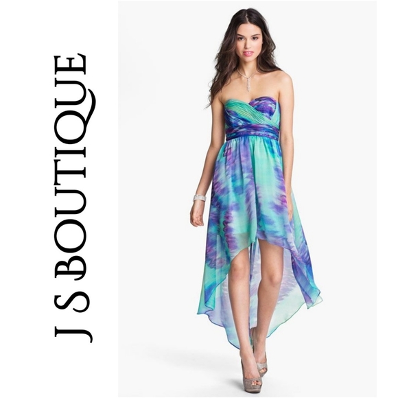 JS Boutique Dresses & Skirts - NWT J. S. Boutique Strapless Hi Lo Blues Dress 2